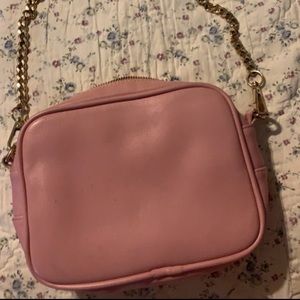 Gold and light pink purse